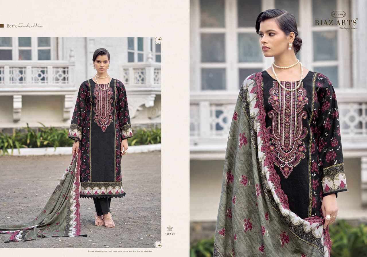 BIN SAEED NAWAZISH VOLUME.2 By RIAZ ARTS 1001 TO 1006 Series Beautiful Festive Suits Stylish Fancy Colorful Casual Wear & Ethnic Wear Cotton Cambric Lawn Print Dresses At Wholesale Price